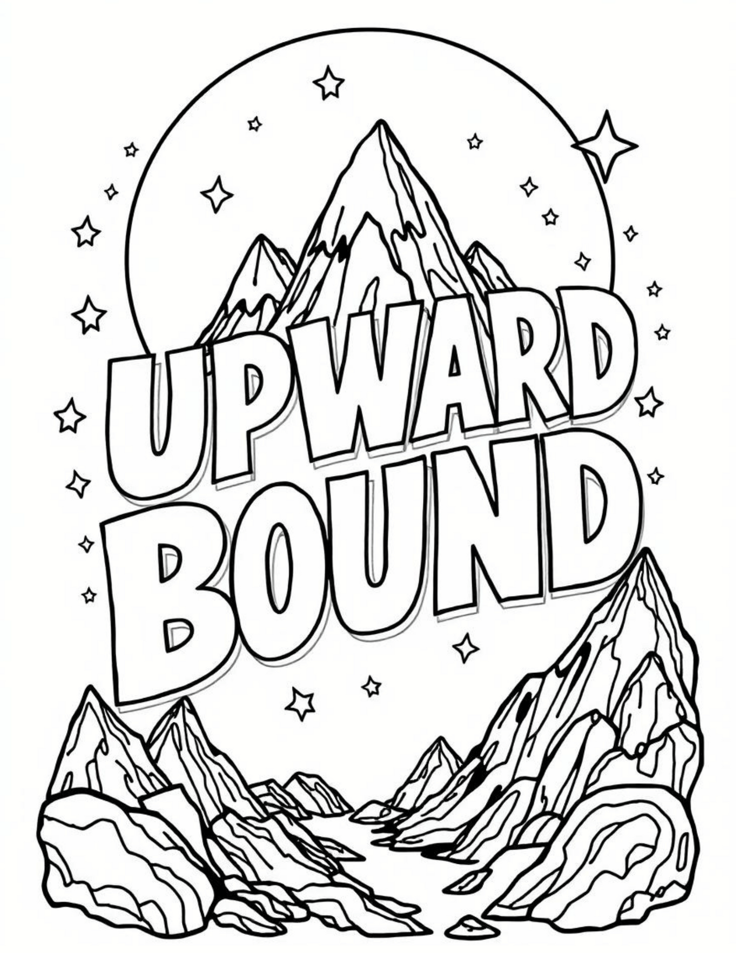 TRIO Upward Bound Coloring Sheet