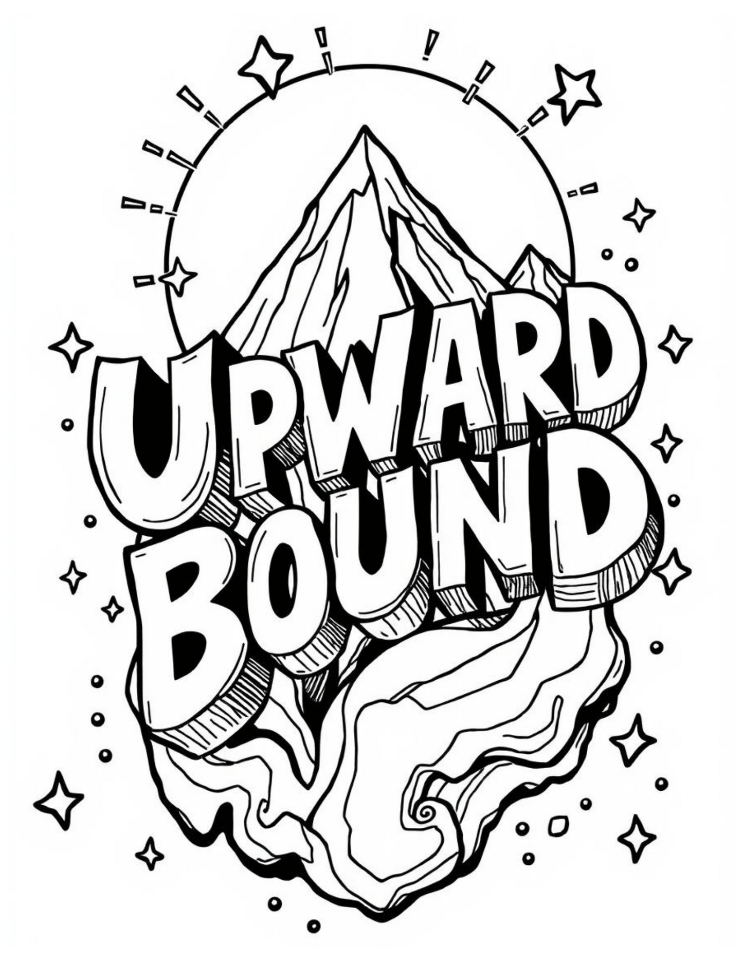 TRIO Upward Bound Coloring Sheet