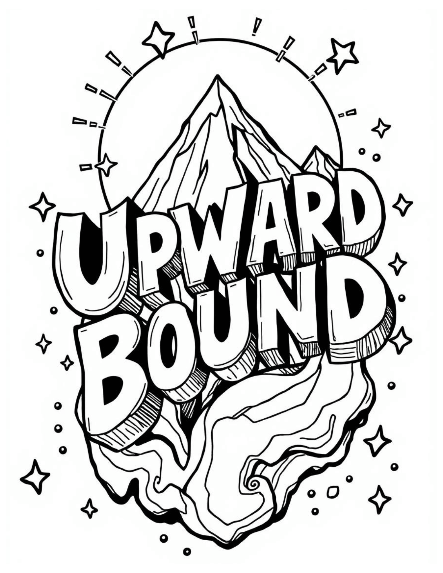 TRIO Upward Bound Coloring Sheet