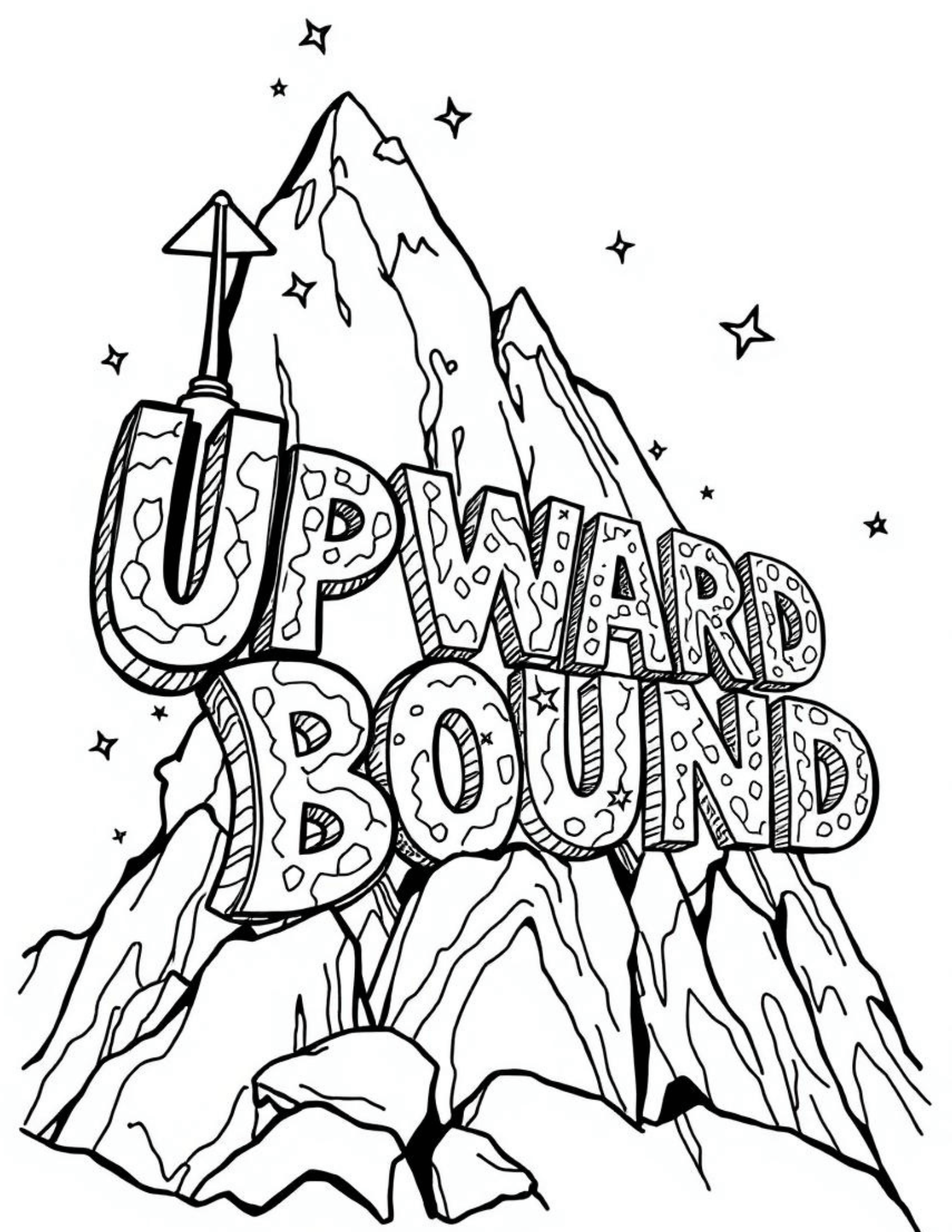TRIO Upward Bound Coloring Sheet
