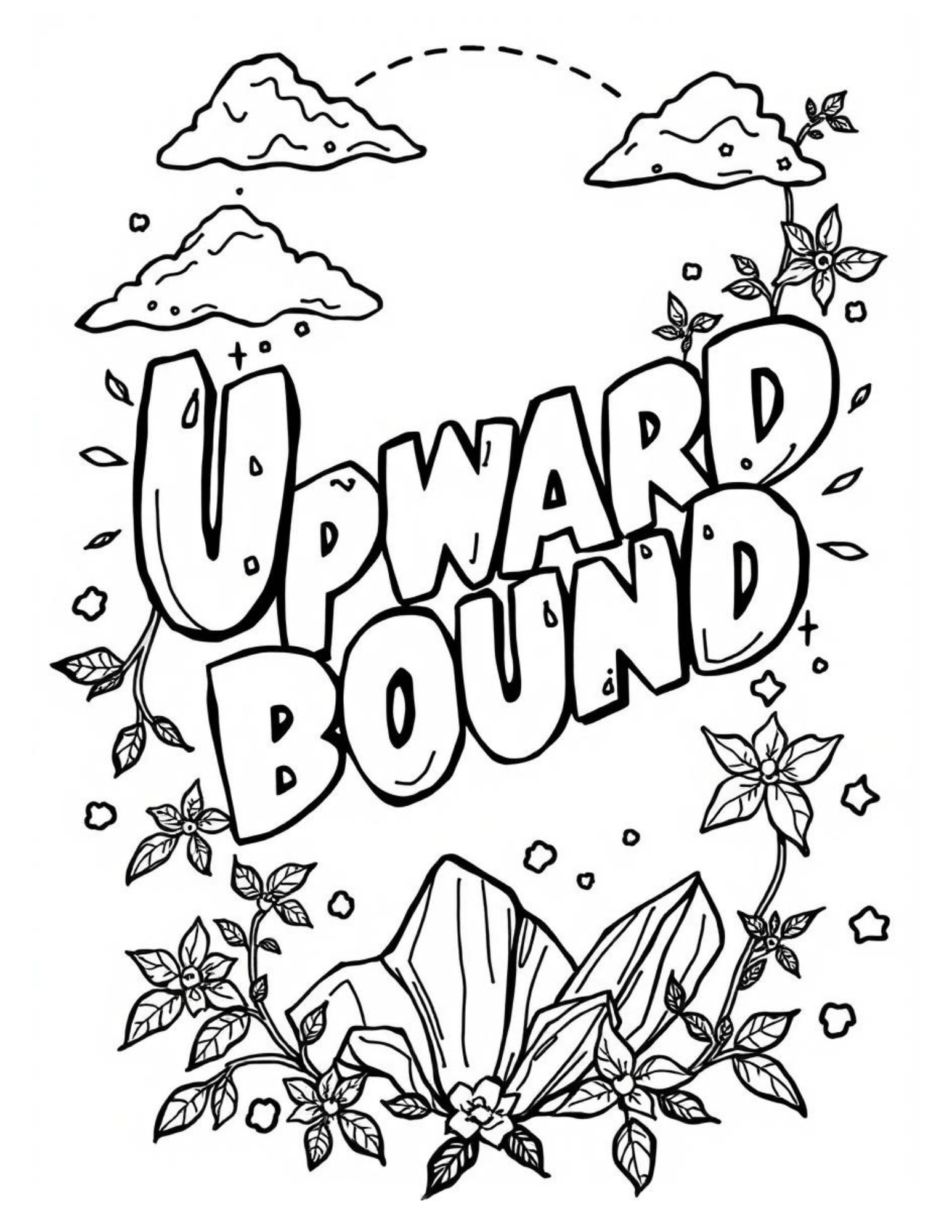 TRIO Upward Bound Coloring Sheet