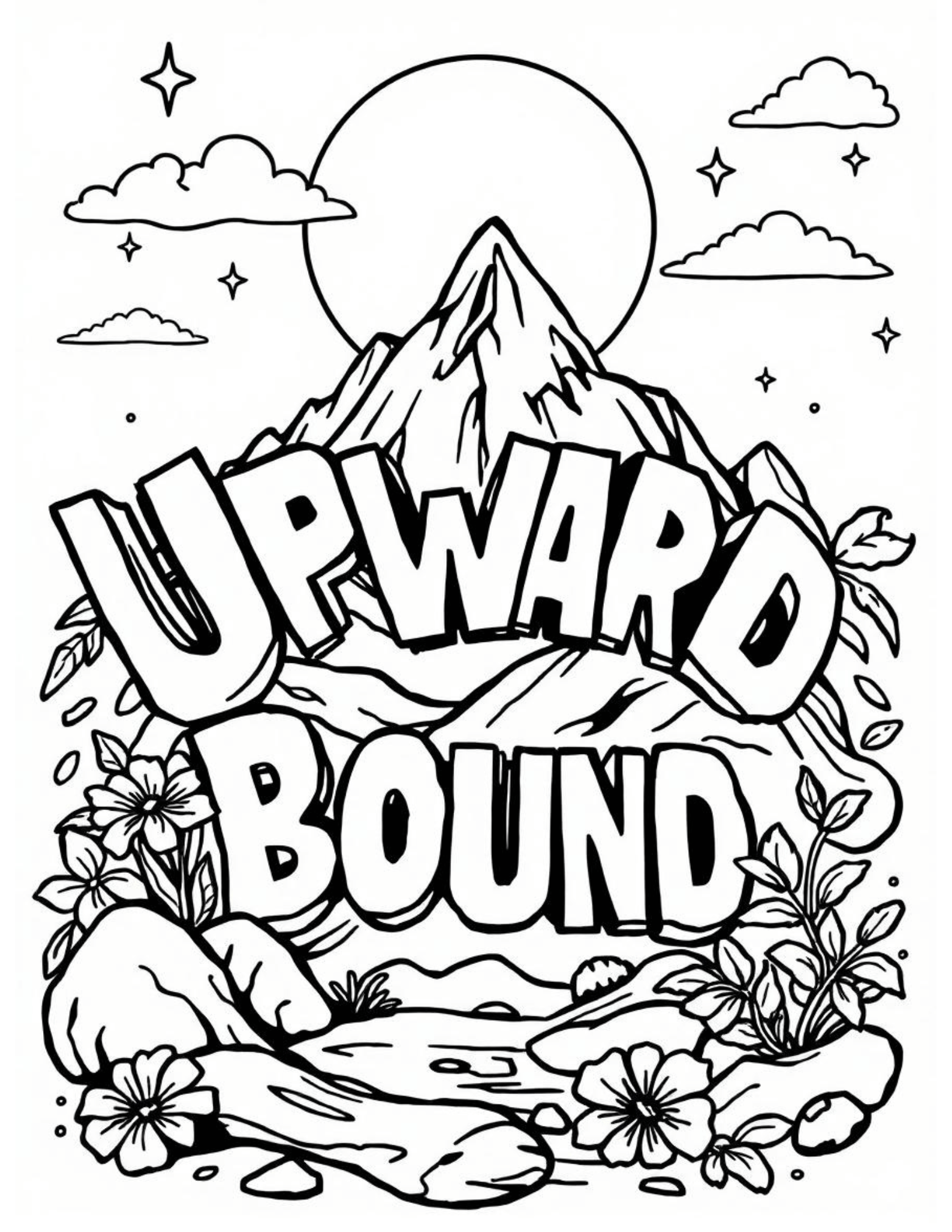 TRIO Upward Bound Coloring Sheet