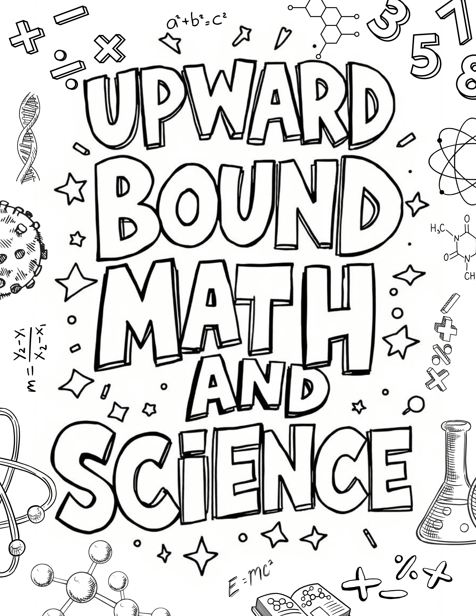 TRIO Upward Bound Math and Science Coloring Sheet