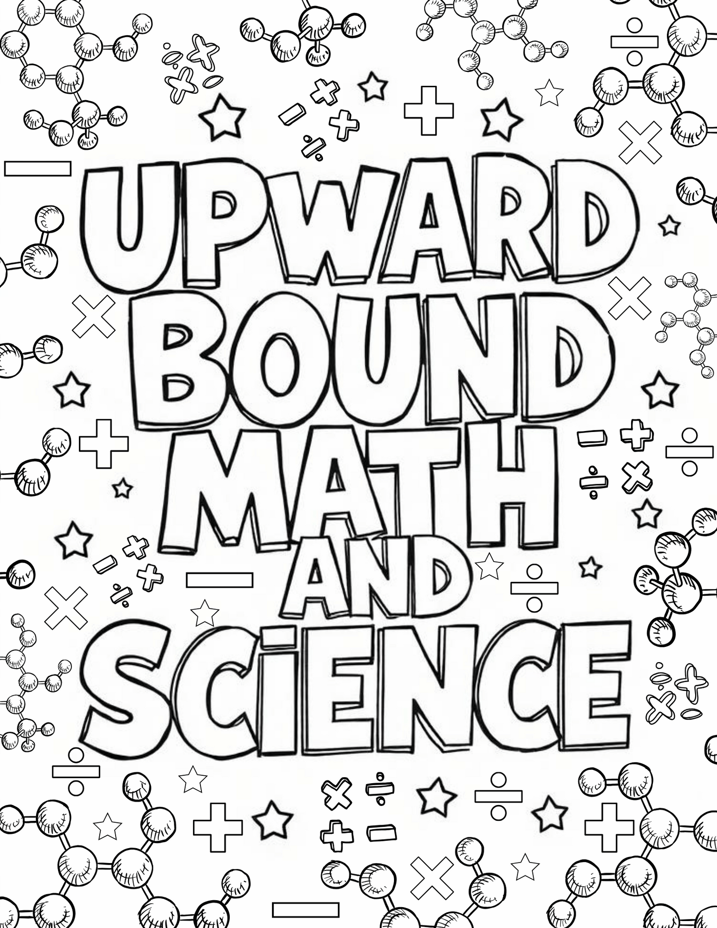 TRIO Upward Bound Math and Science Coloring Sheet