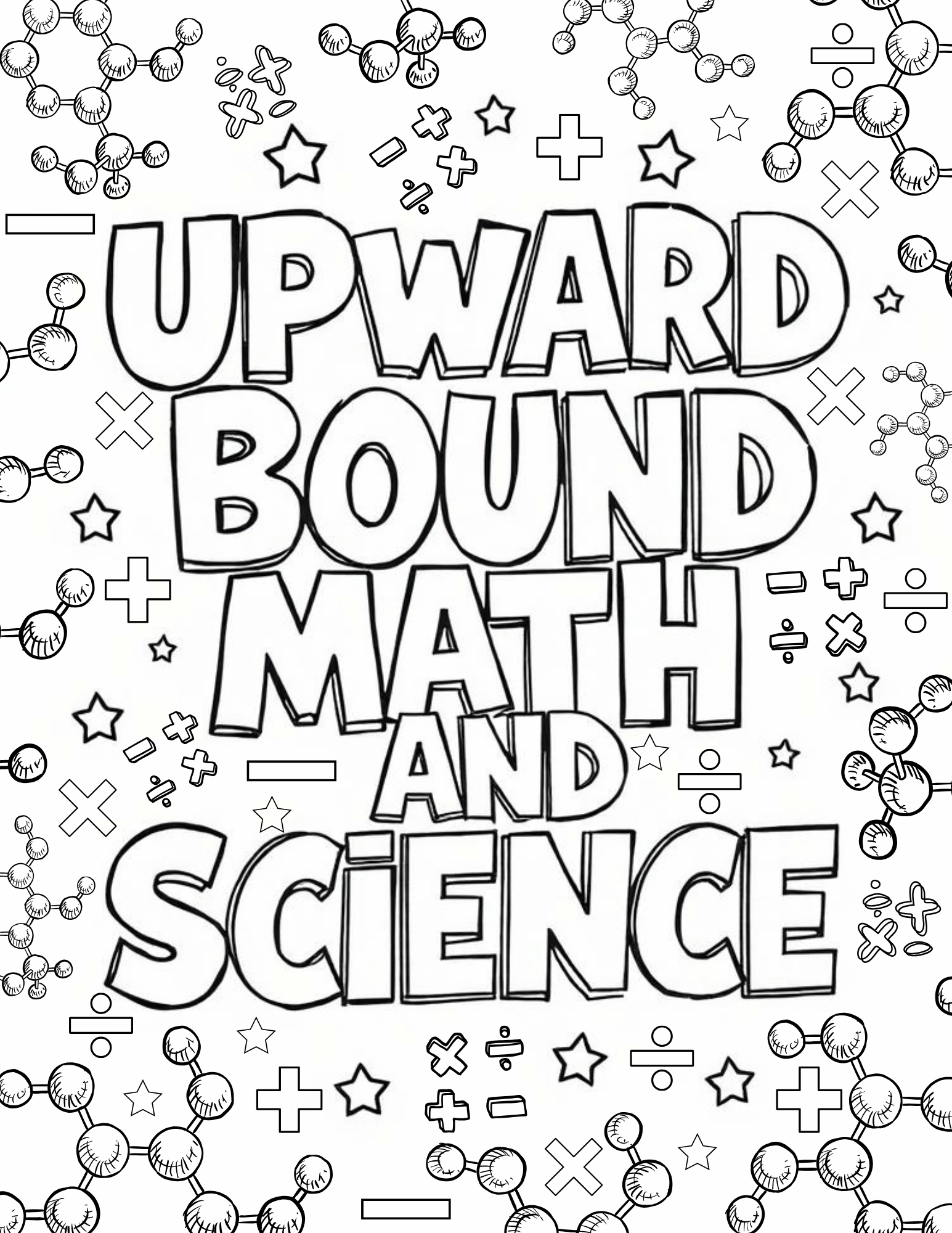TRIO Upward Bound Math and Science Coloring Sheet