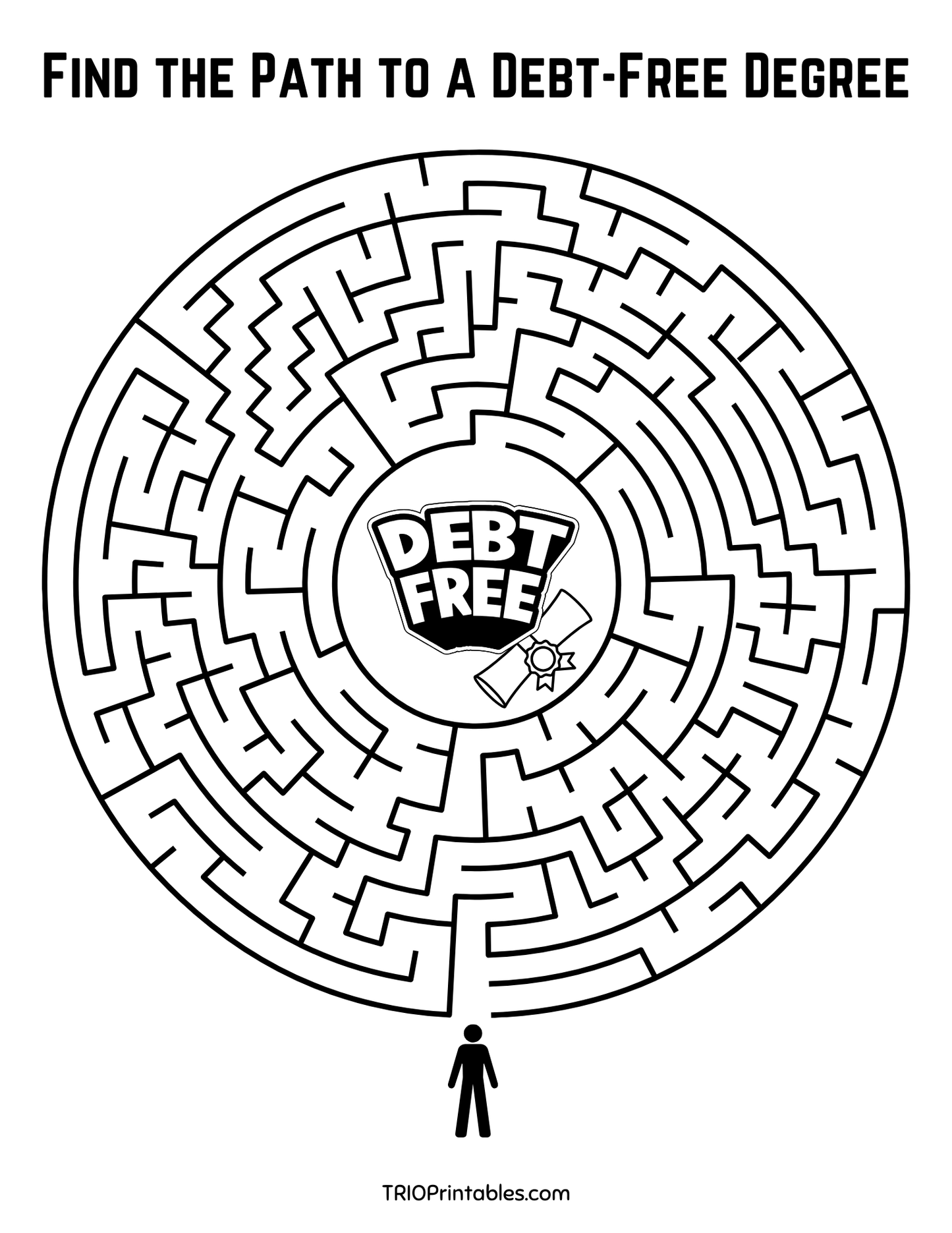 Debt Free Degree Maze