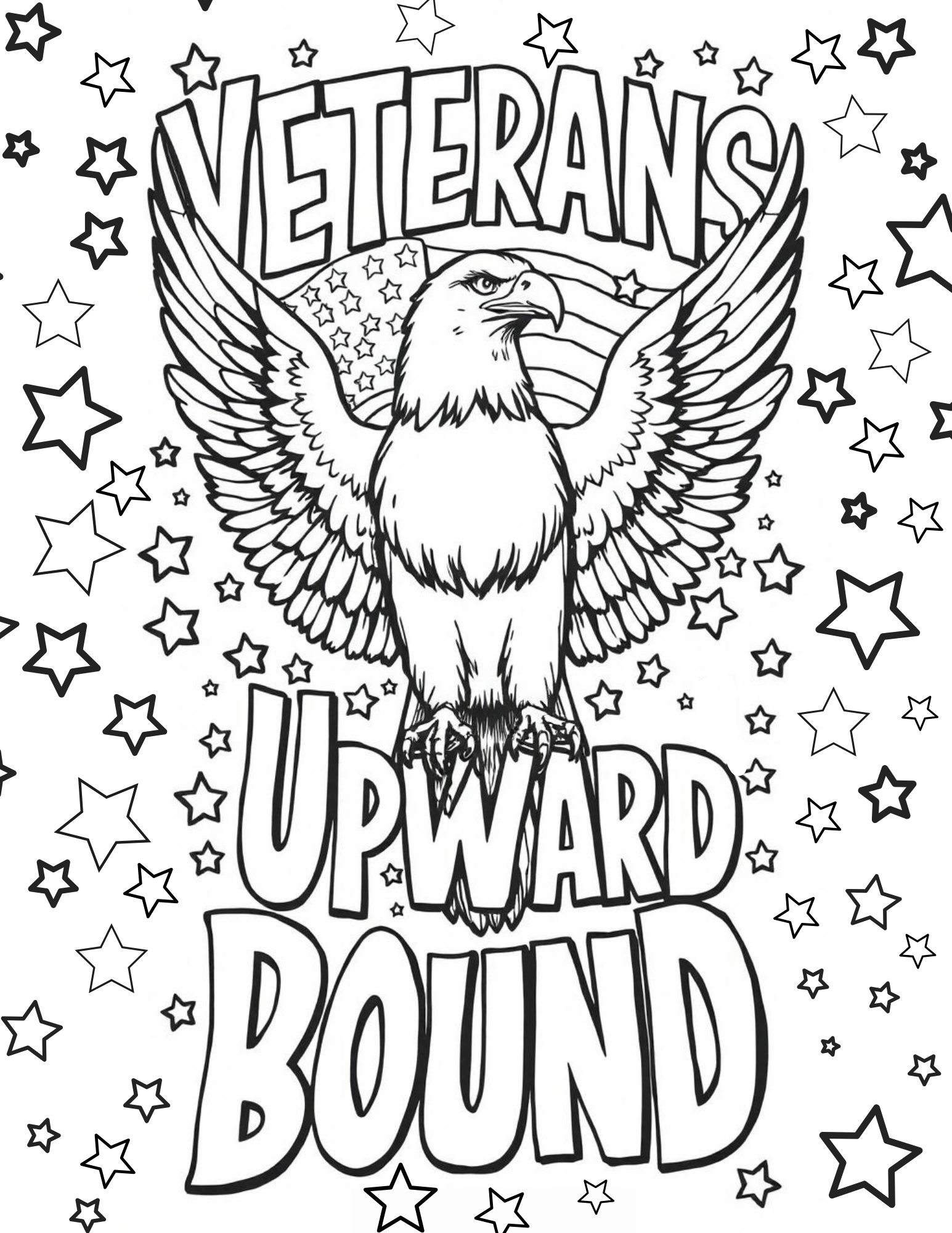 TRIO Veterans Upward Bound Coloring Sheet