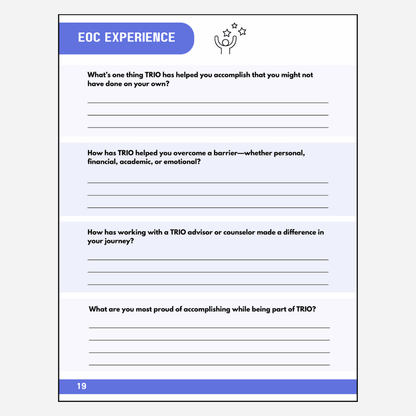 TRIO Educational Opportunity Centers (EOC) Reflection Journal