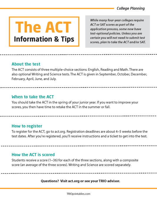 The ACT - Information & Tips