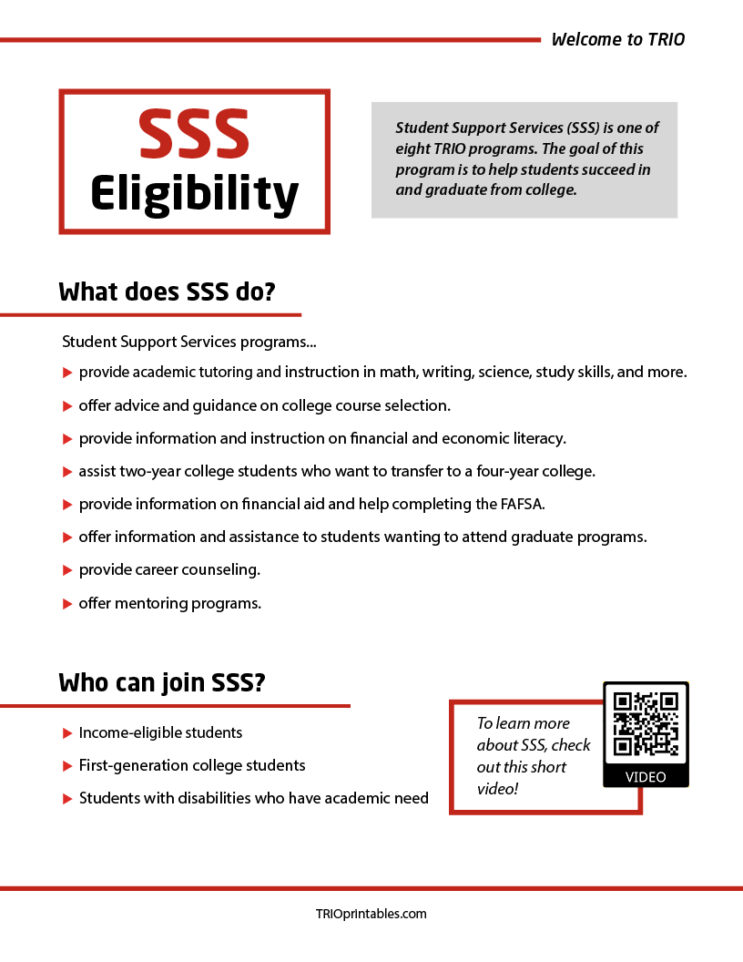 SSS Eligibility Informational Sheet