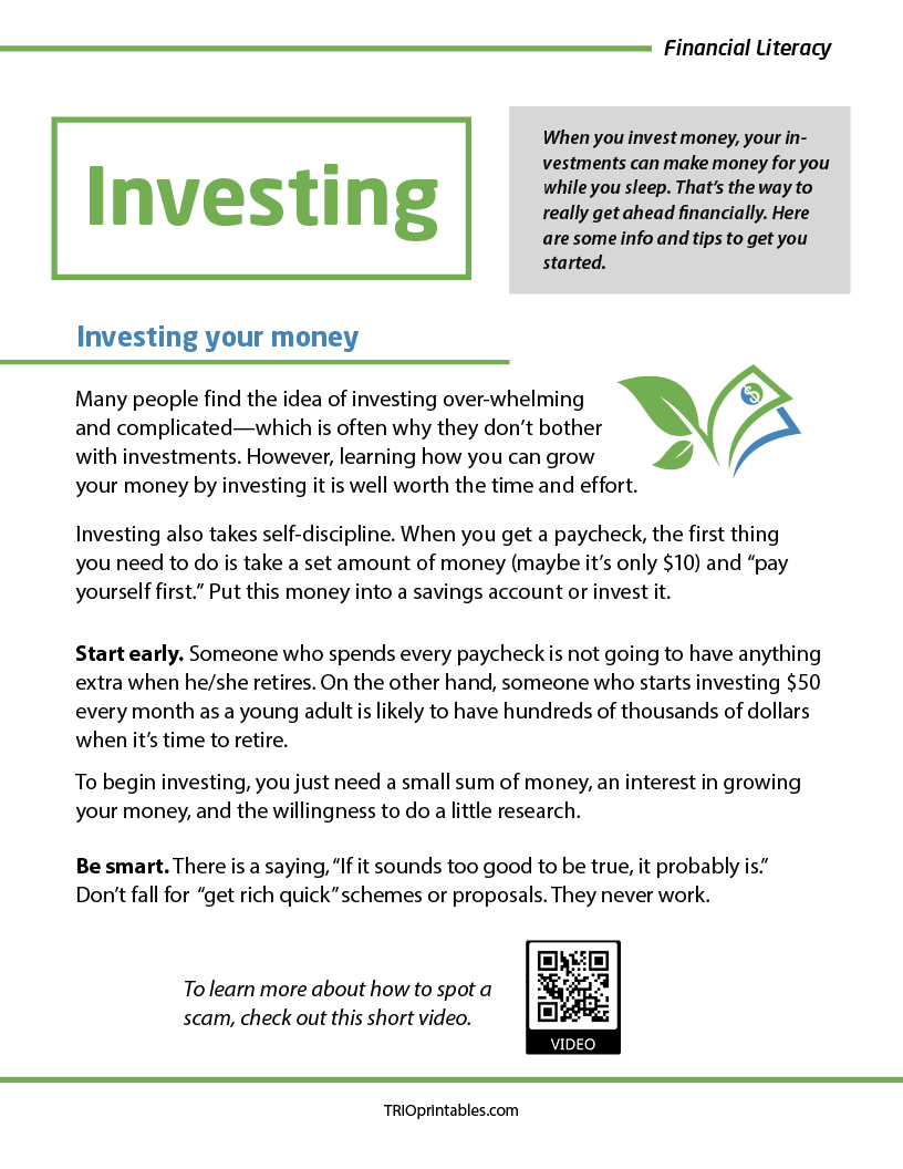 Investing Informational Sheet