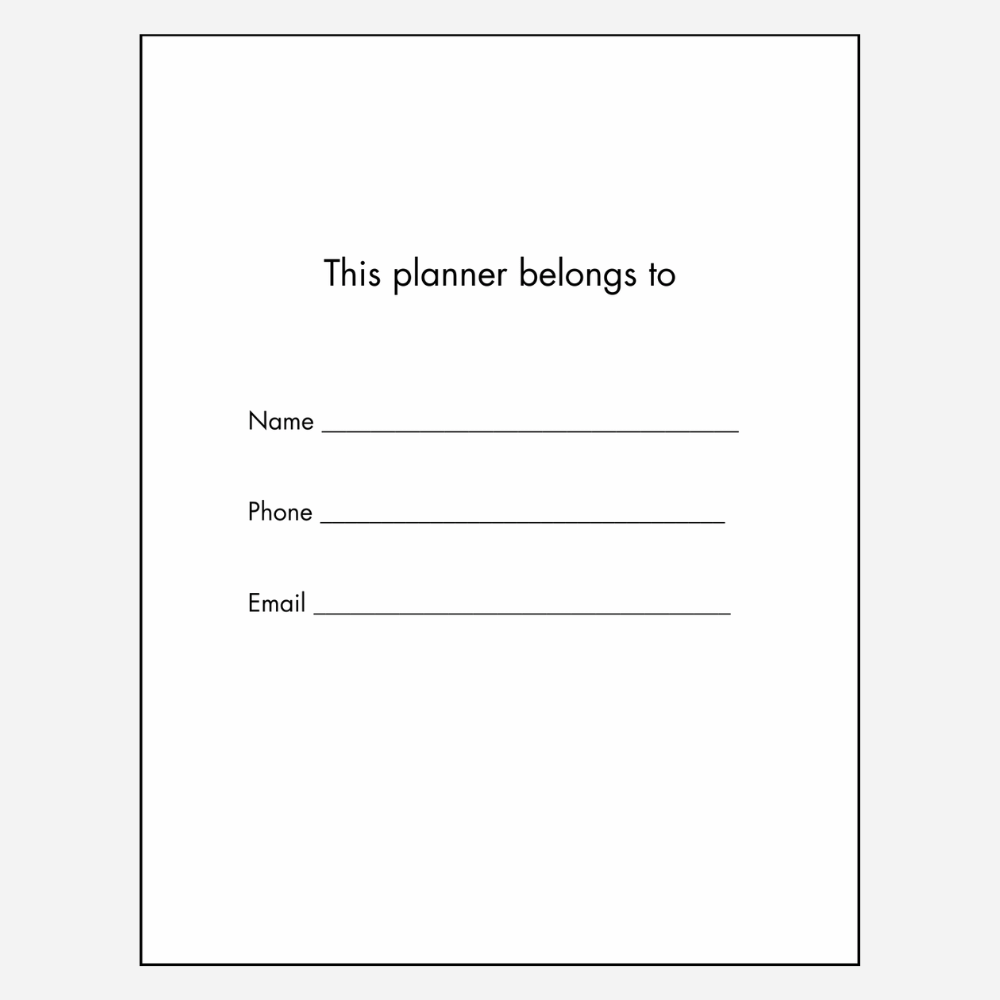 TRIO Student Planner – 8.5" x 11" (Undated, 52 Weeks)