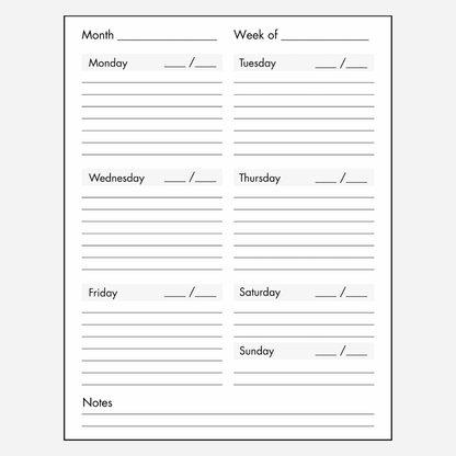 TRIO Student Planner – 8.5" x 11" (Undated, 52 Weeks)