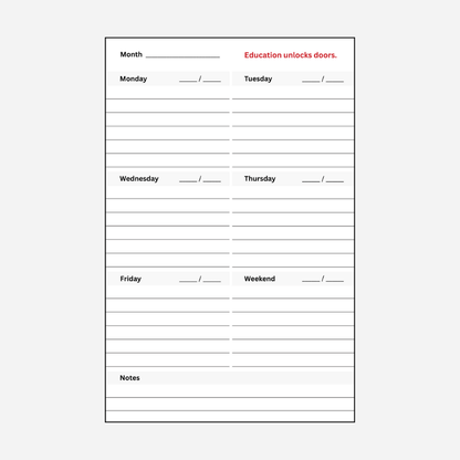 TRIO Student Planner – 5.5" x 8.5" (Undated, 52 Weeks)