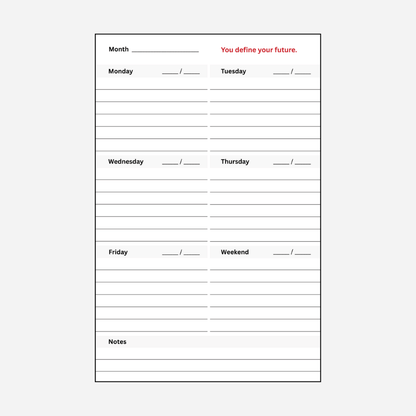 TRIO Student Planner – 5.5" x 8.5" (Undated, 52 Weeks)