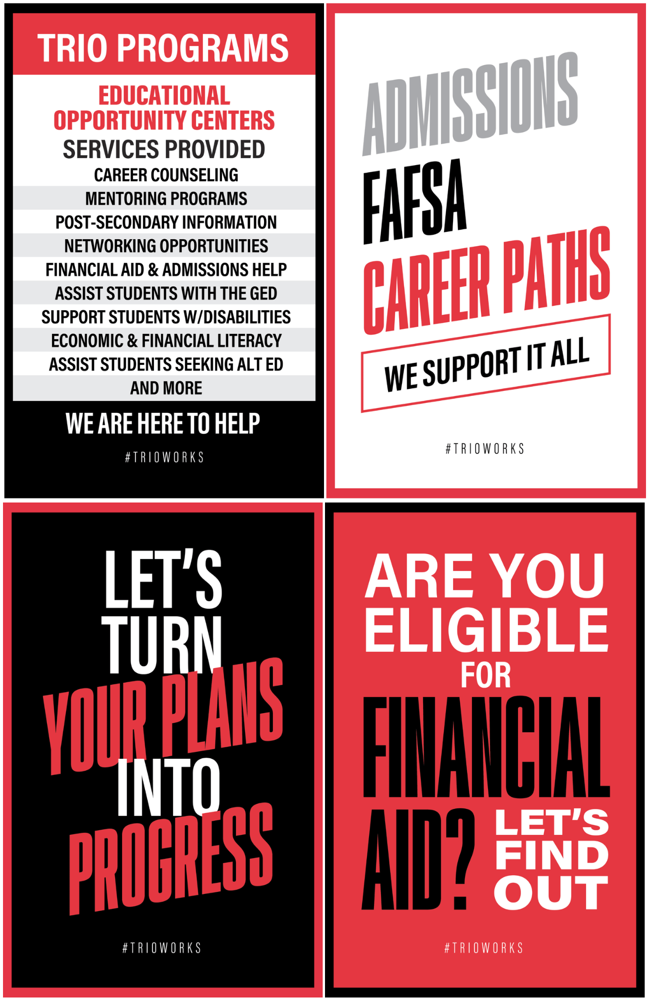 TRIO Educational Opportunity Centers Poster Set (12 Posters)