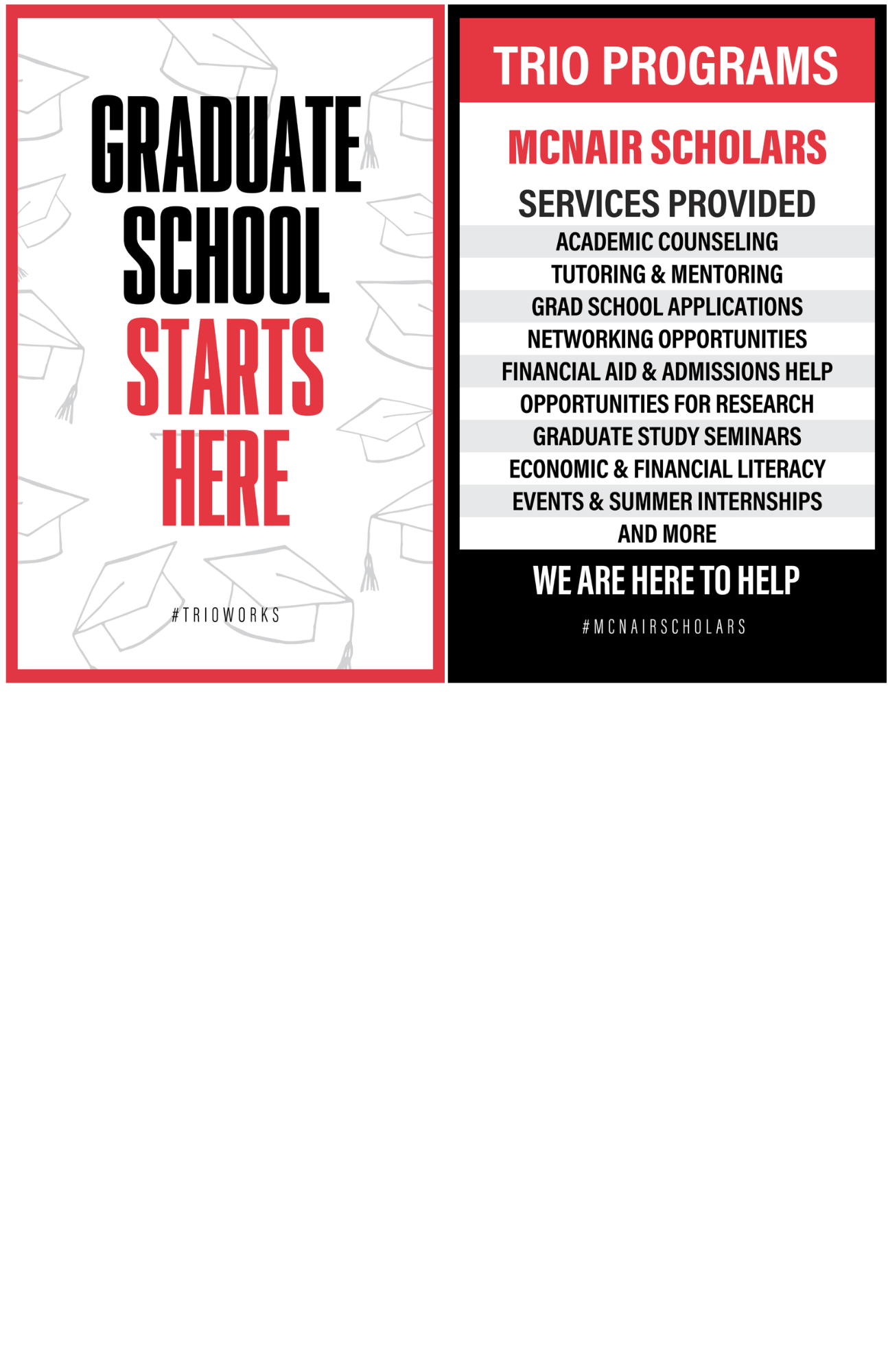 TRIO McNair Scholars Poster Set (6 Posters)
