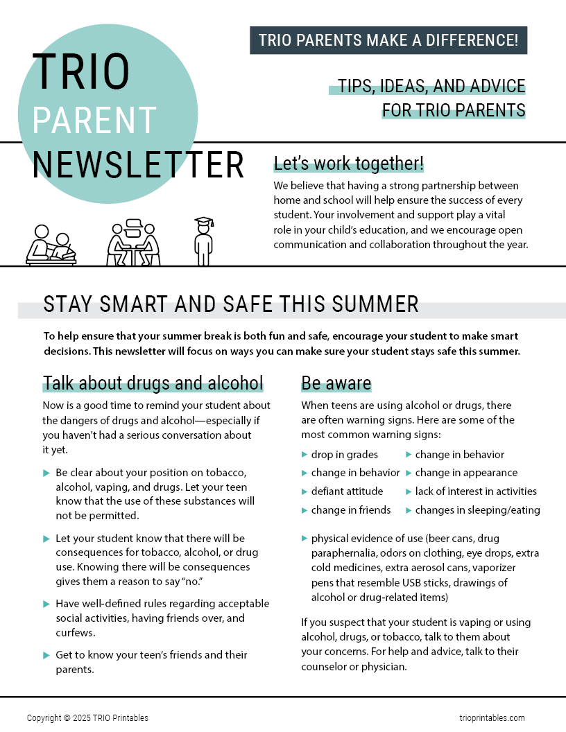 Stay Smart and Safe This Summer Newsletter