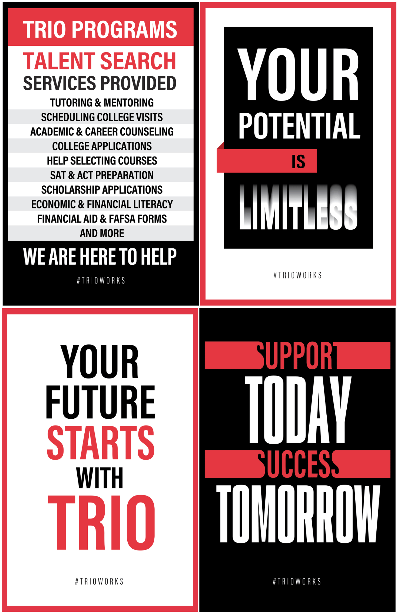 TRIO Talent Search Poster Set (12 Posters)