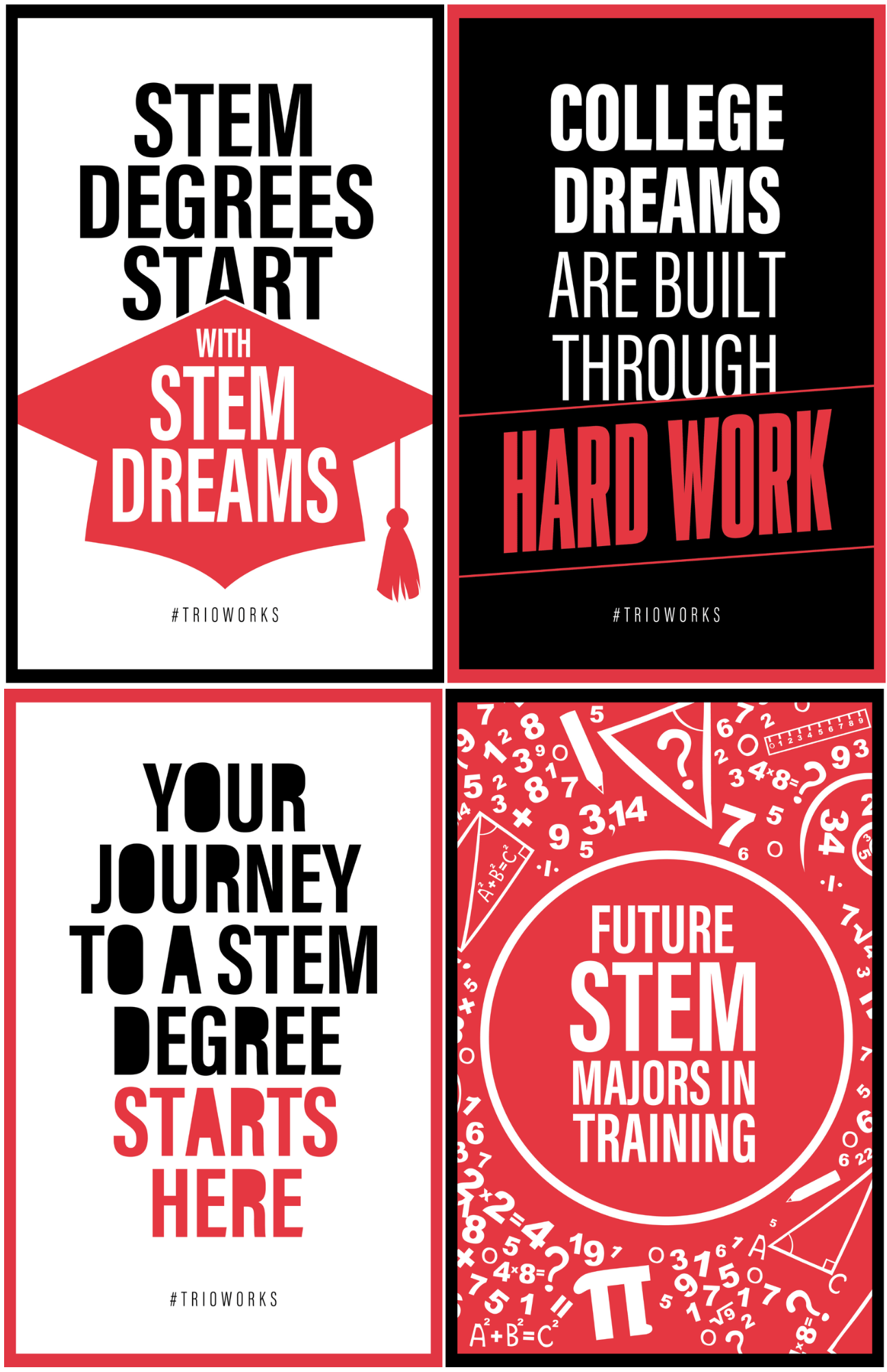 TRIO Upward Bound Math-Science Poster Set (6 Posters)