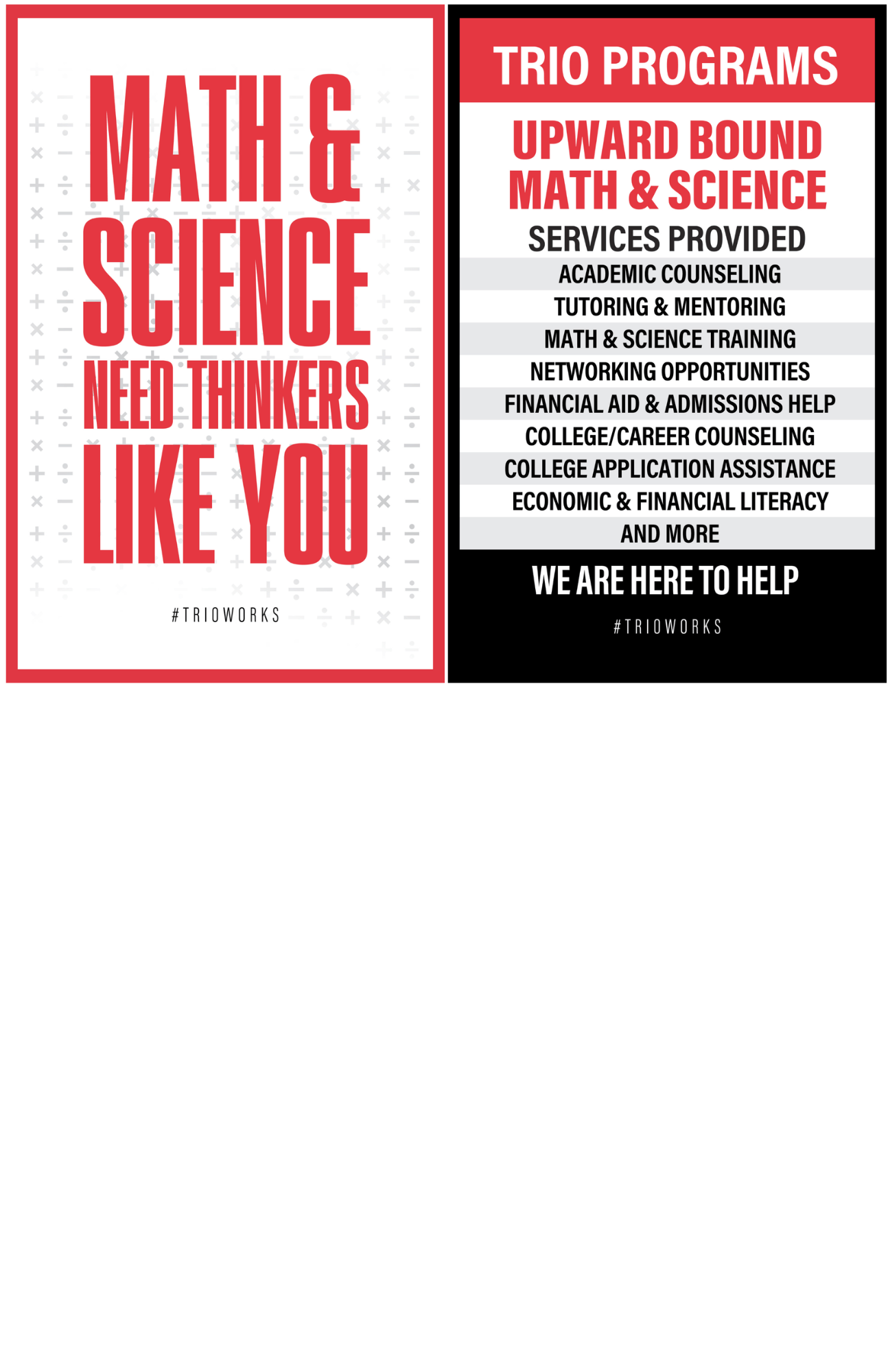 TRIO Upward Bound Math-Science Poster Set (6 Posters)