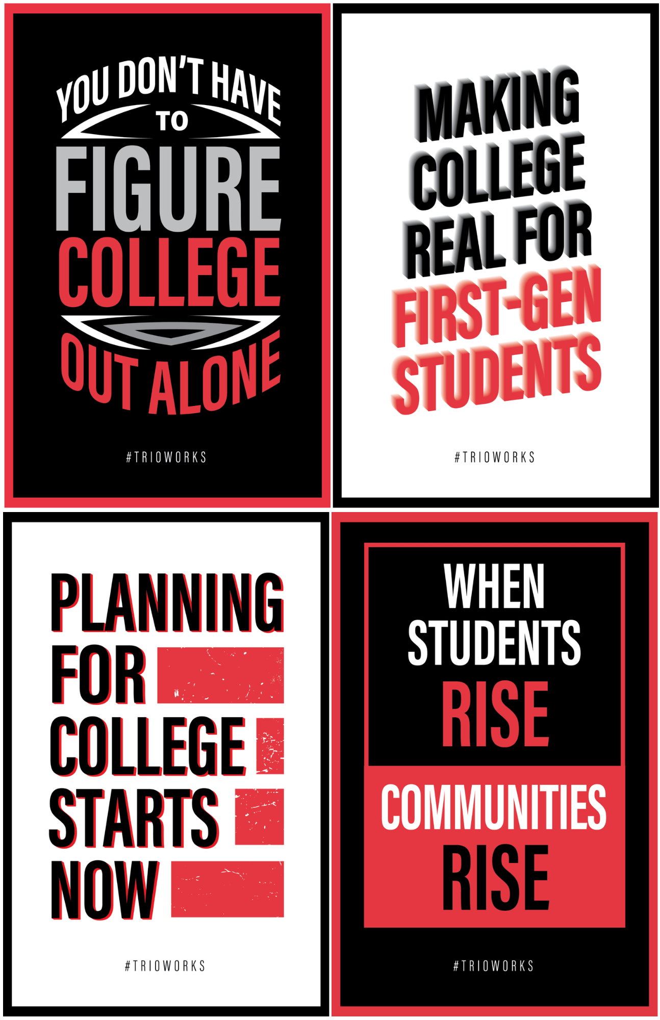 TRIO Upward Bound Poster Set (12 Posters)