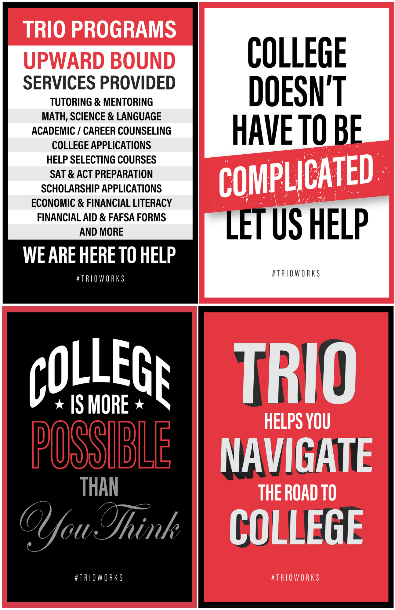 TRIO Upward Bound Poster Set (12 Posters)