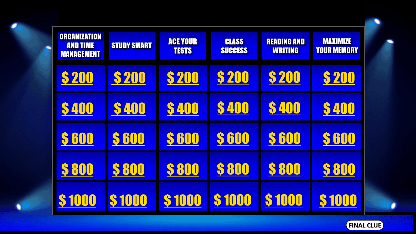 TRIO Trivia - Academic Success