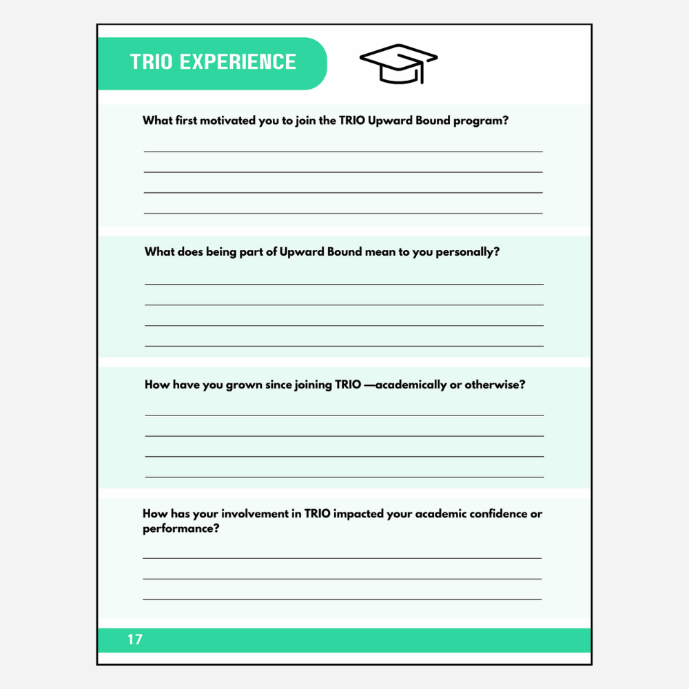 TRIO Upward Bound Reflection Journal