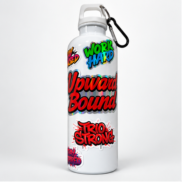 TRIO Upward Bound Sticker Water Bottle (DIY)