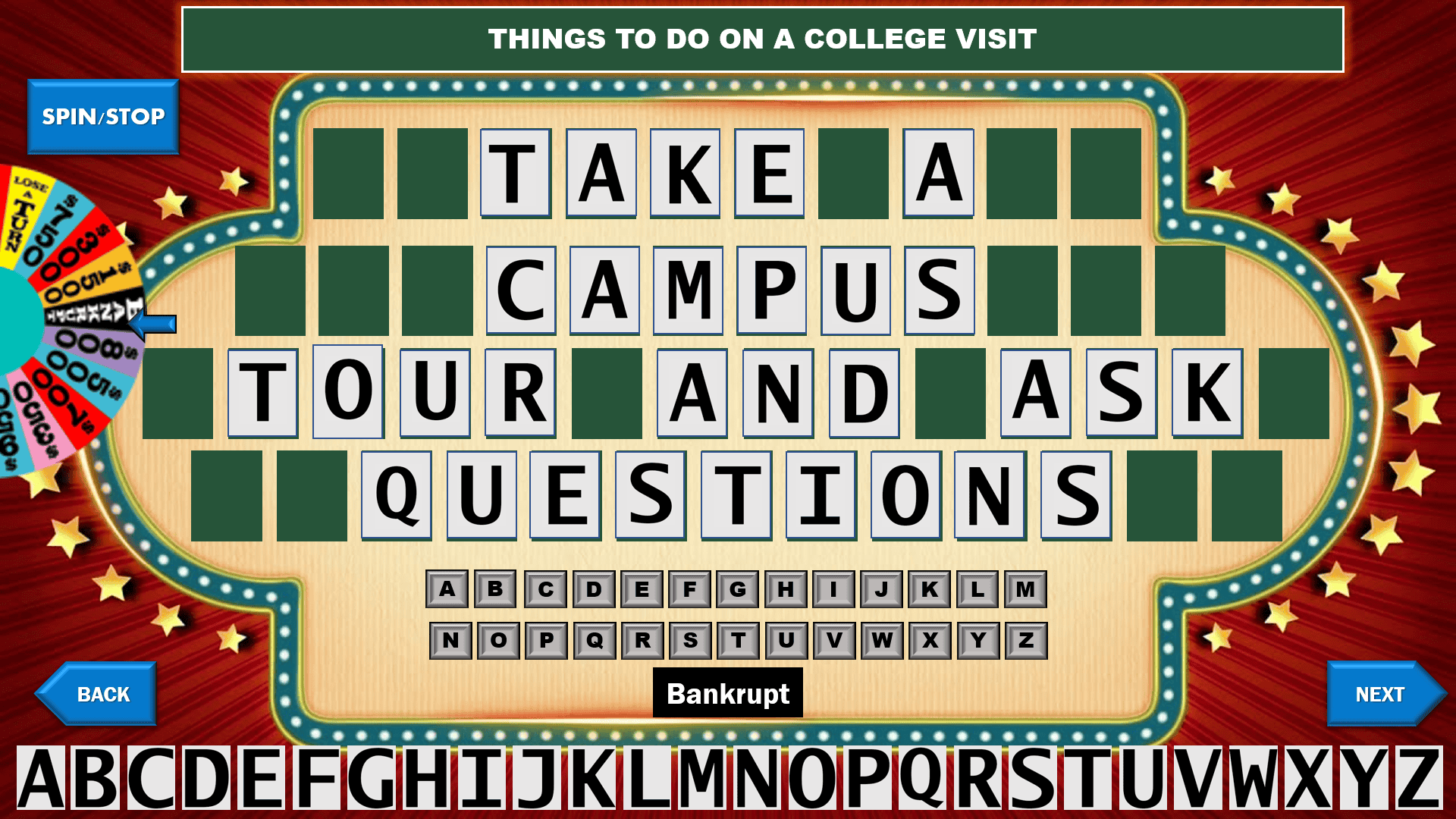 Wheel of TRIO - College Planning – TRIO Printables