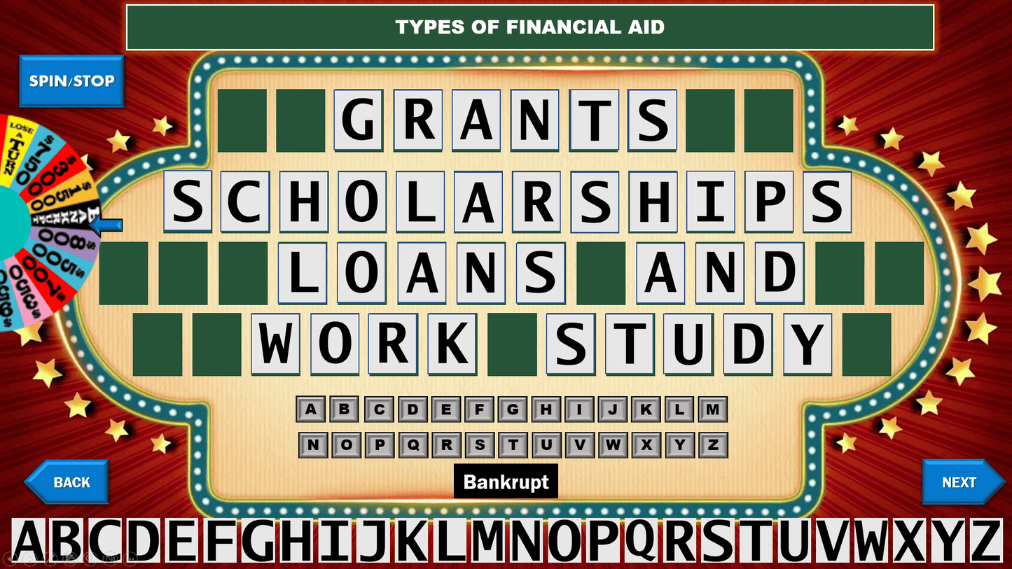 Wheel of TRIO - Financial Aid